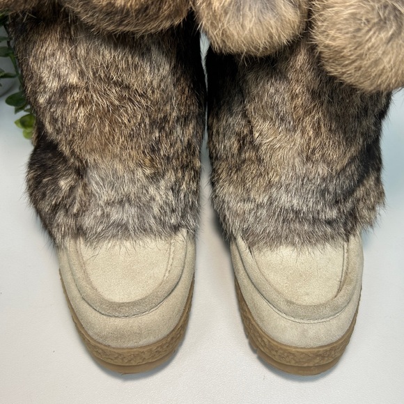 Coach Maryann Suede Angora Fur Boots Women’s Size 7 B - Picture 6 of 16